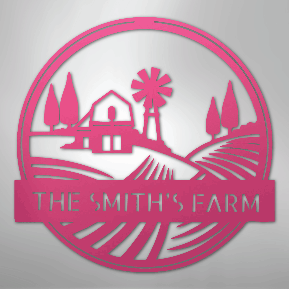 Rolling Fields Monogram - Steel Sign