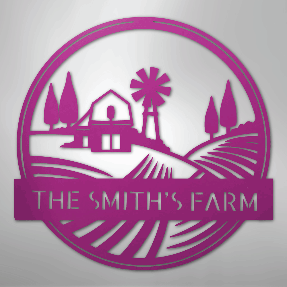 Rolling Fields Monogram - Steel Sign