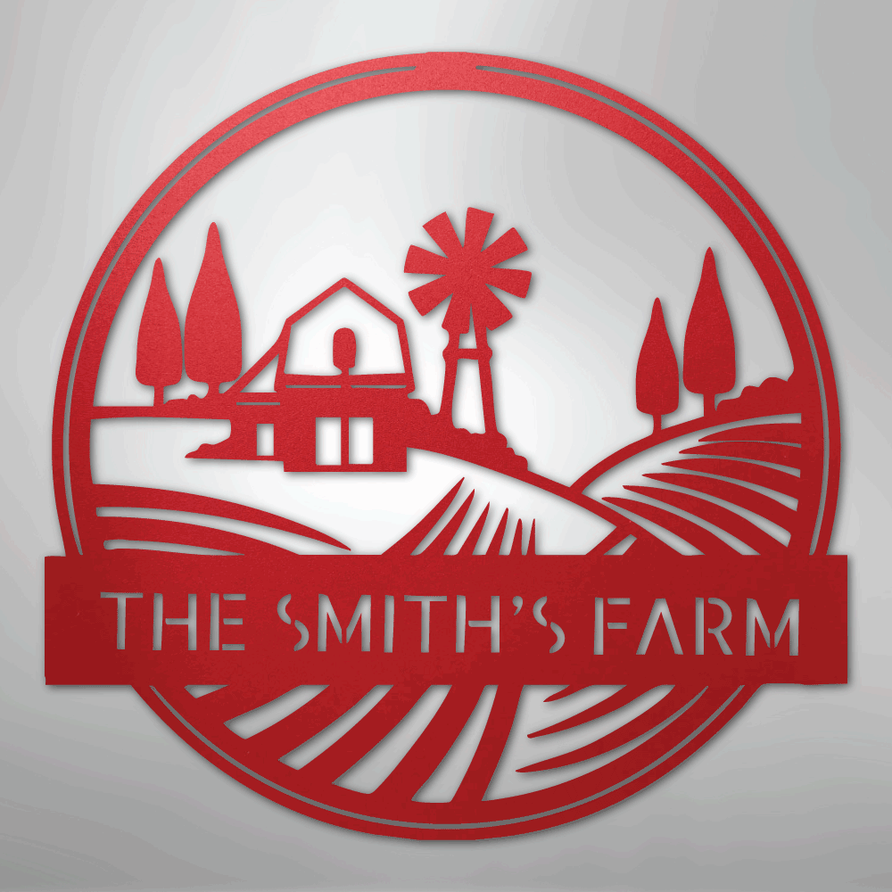 Rolling Fields Monogram - Steel Sign