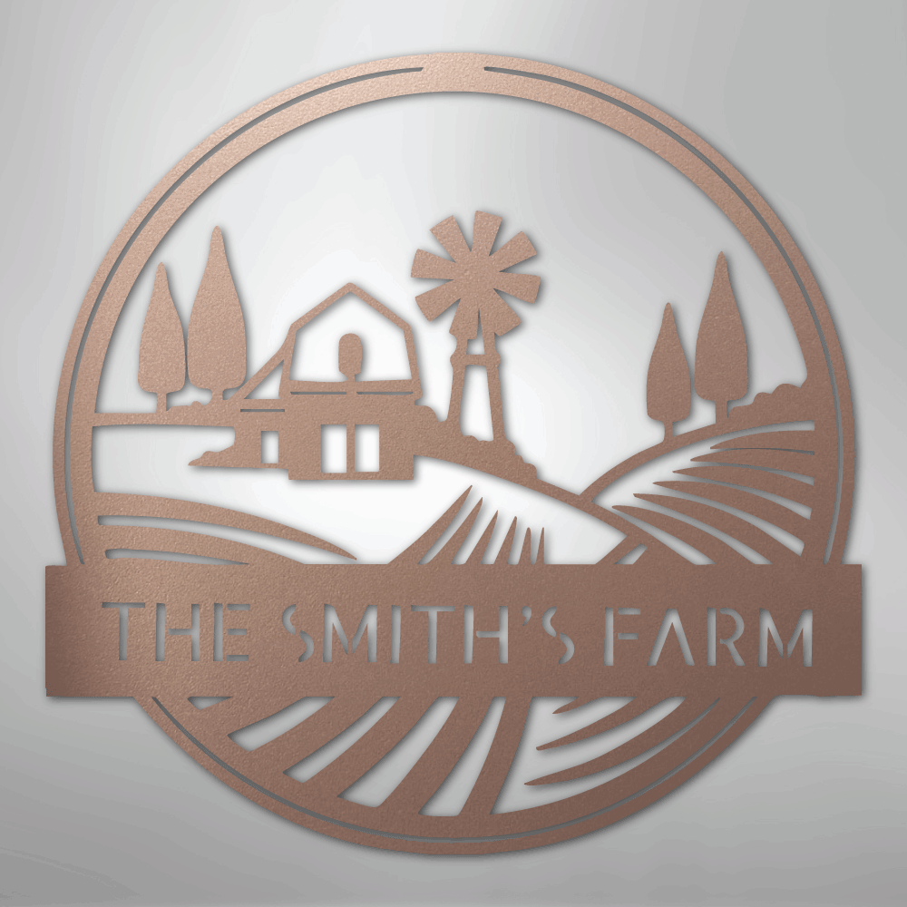 Rolling Fields Monogram - Steel Sign