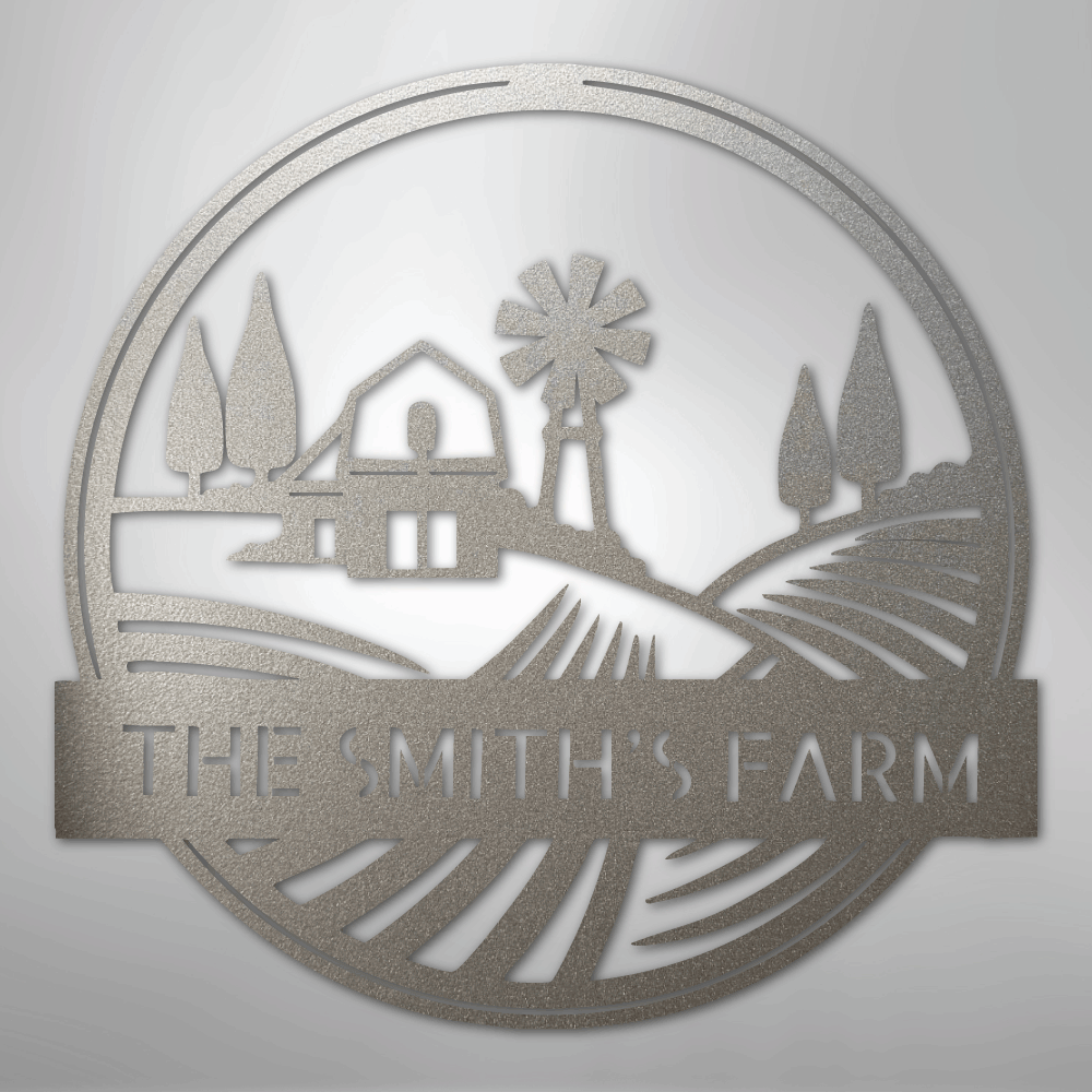 Rolling Fields Monogram - Steel Sign