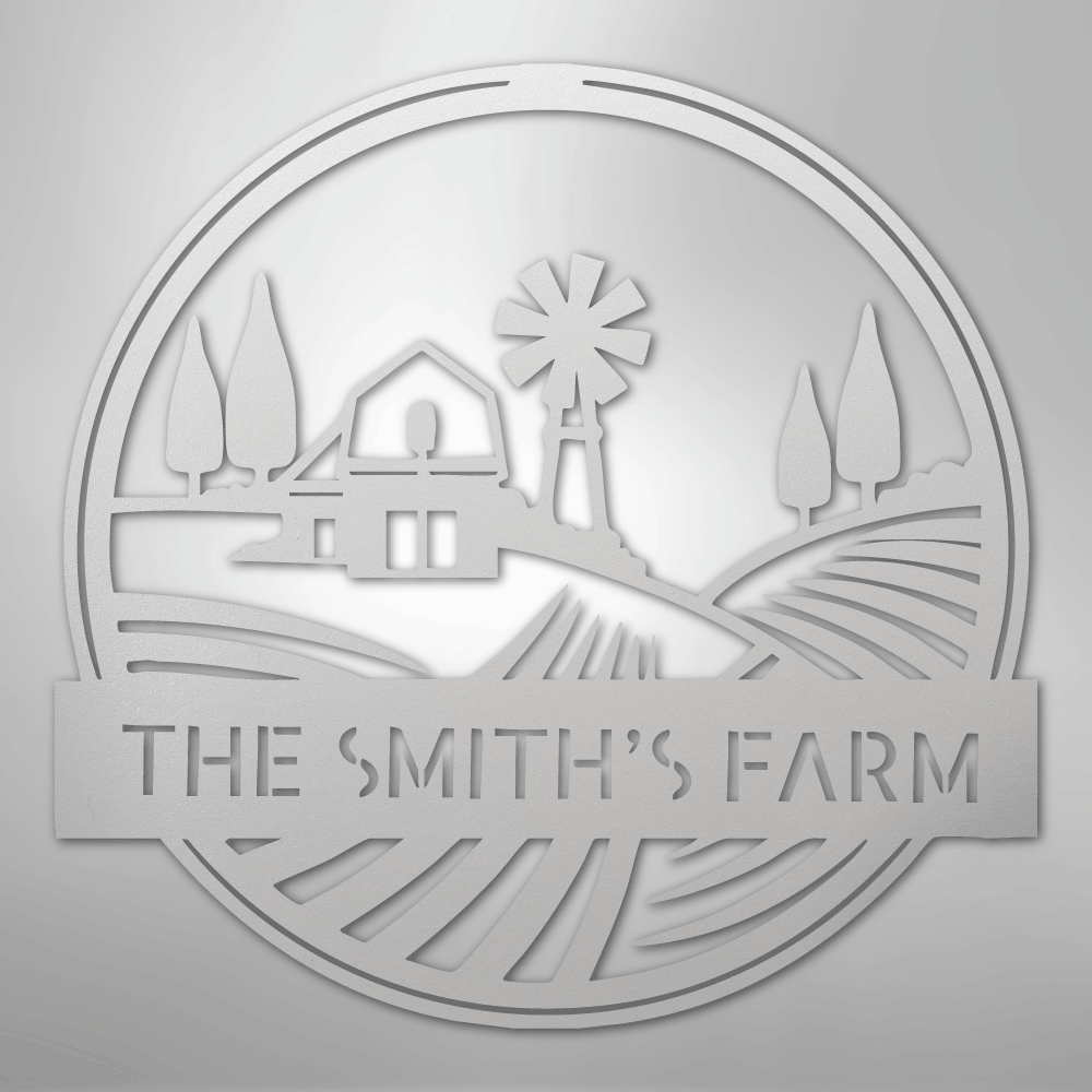Rolling Fields Monogram - Steel Sign