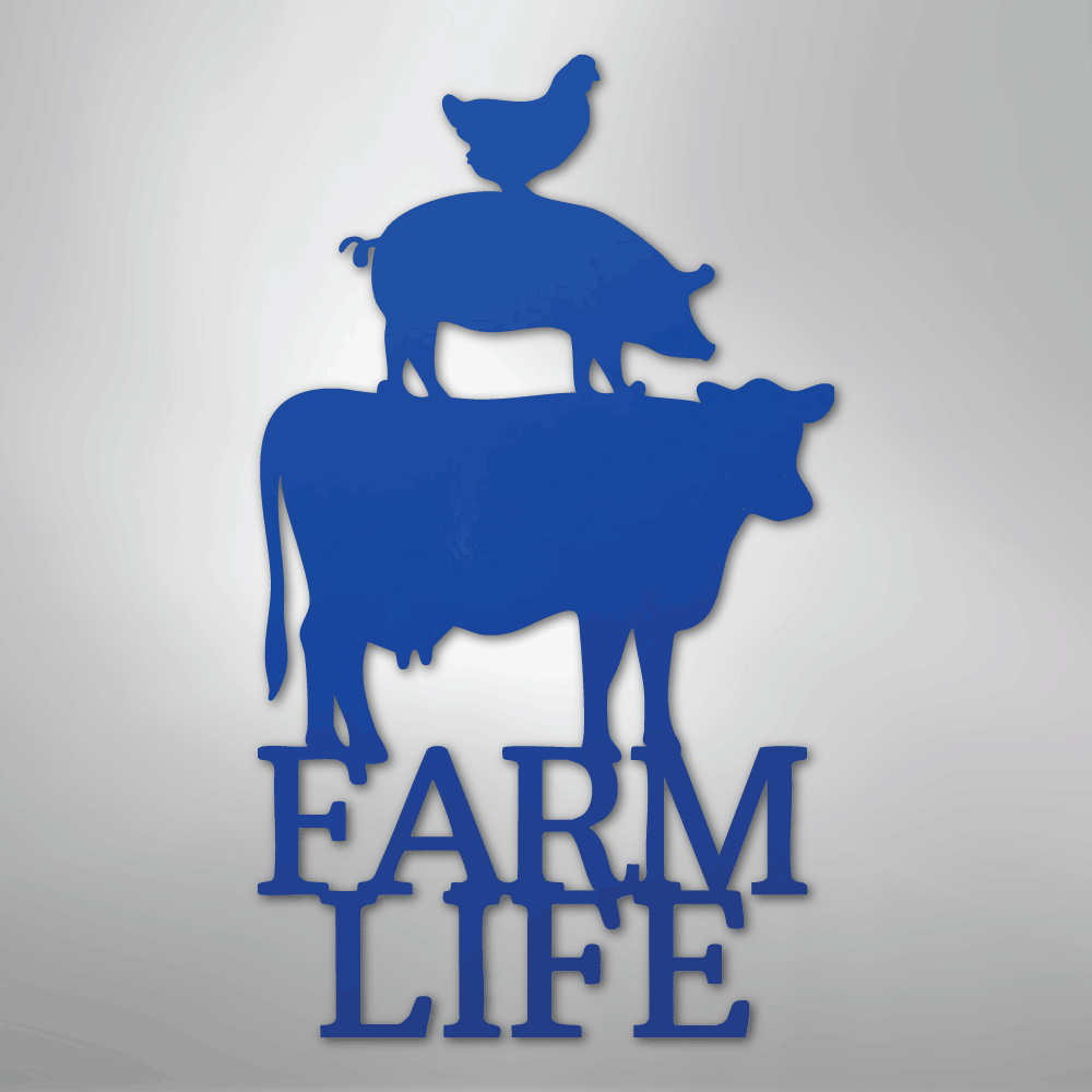 Farm Life Animals - Steel Sign