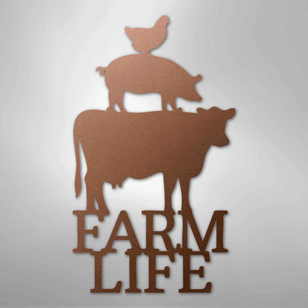 Farm Life Animals - Steel Sign