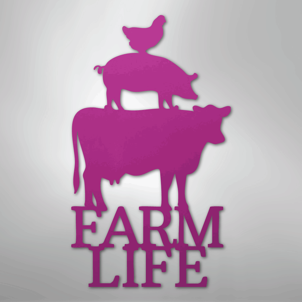 Farm Life Animals - Steel Sign