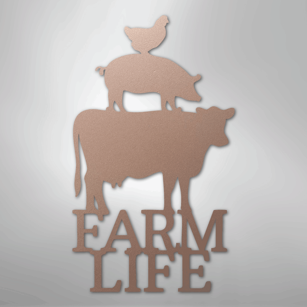 Farm Life Animals - Steel Sign