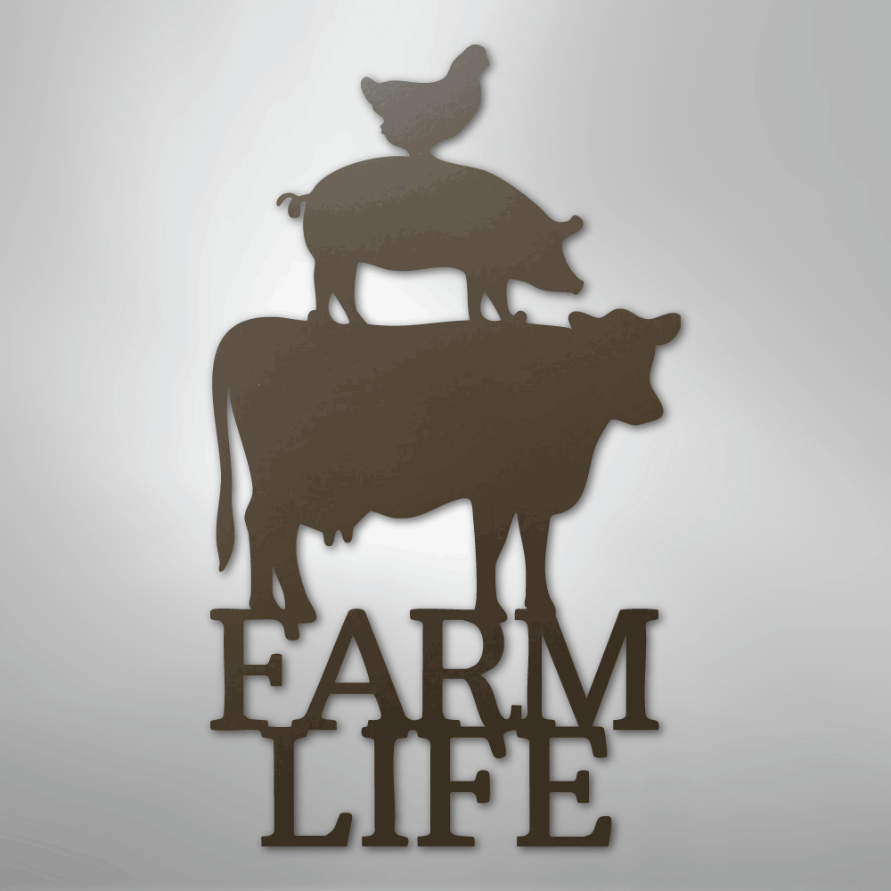 Farm Life Animals - Steel Sign