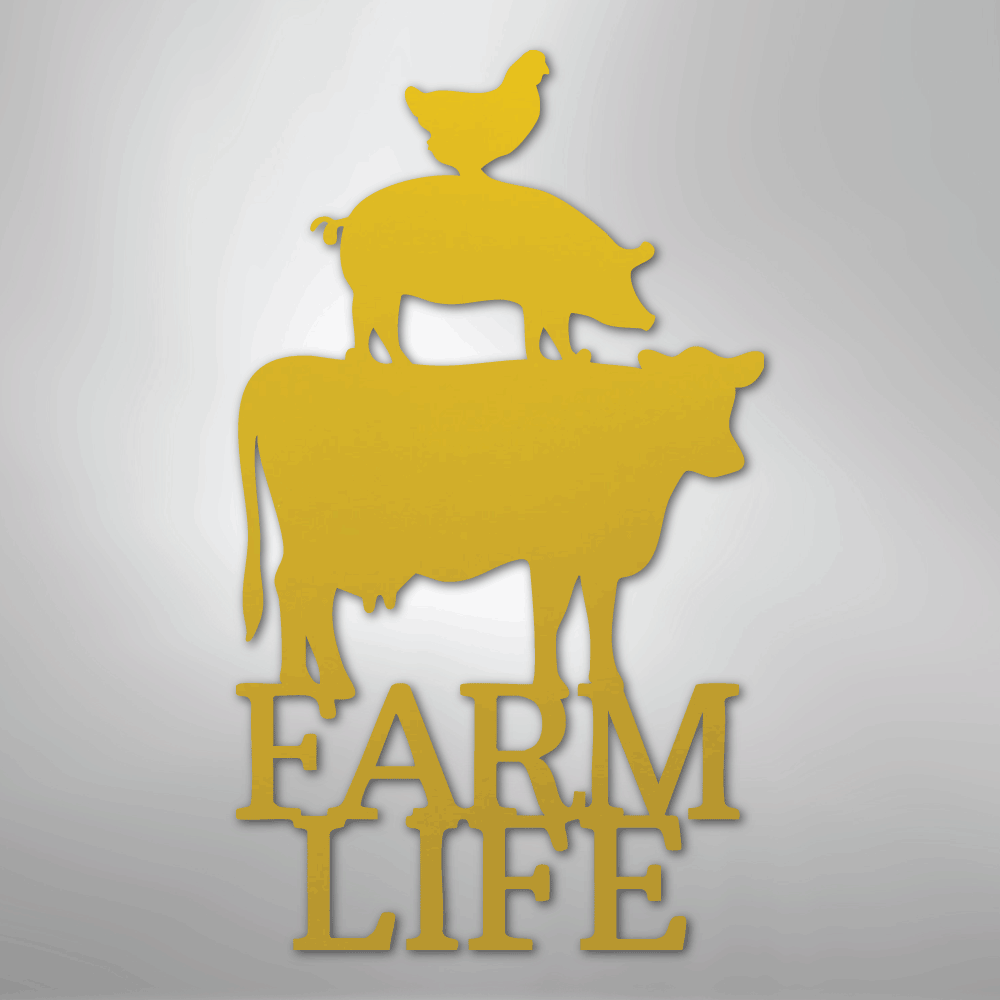 Farm Life Animals - Steel Sign