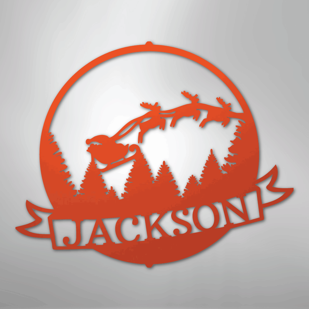 Santa\'s Journey Monogram - Steel Sign