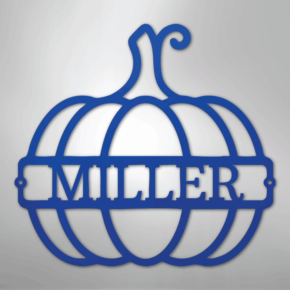 Big Pumpkin Monogram - Steel Sign