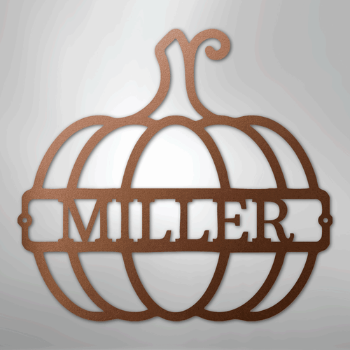 Big Pumpkin Monogram - Steel Sign
