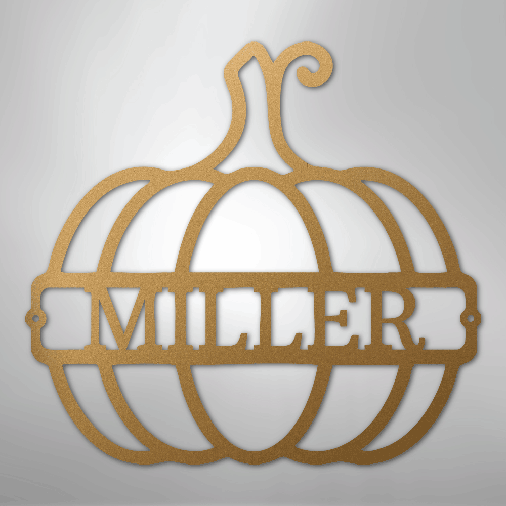 Big Pumpkin Monogram - Steel Sign