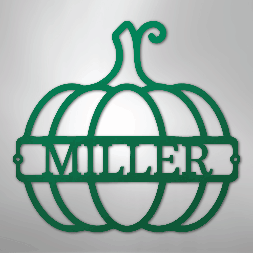 Big Pumpkin Monogram - Steel Sign
