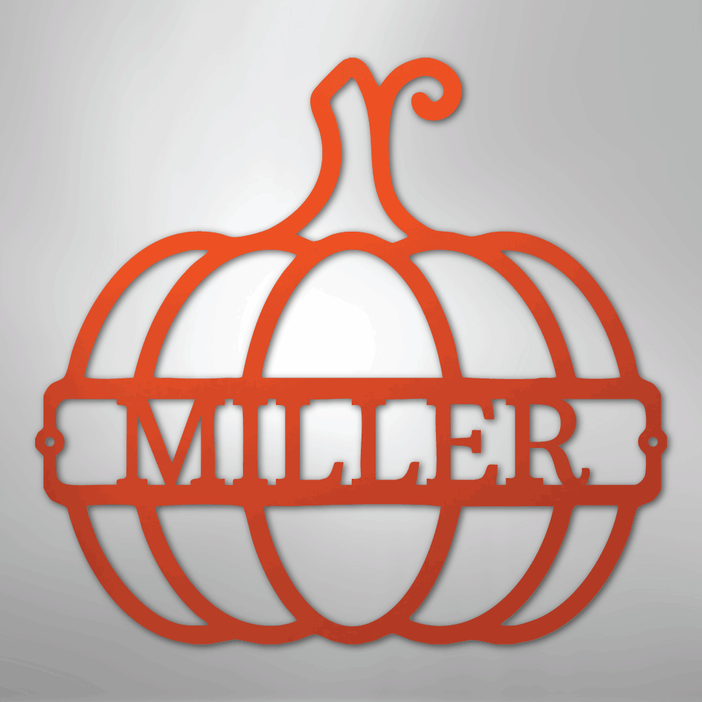 Big Pumpkin Monogram - Steel Sign