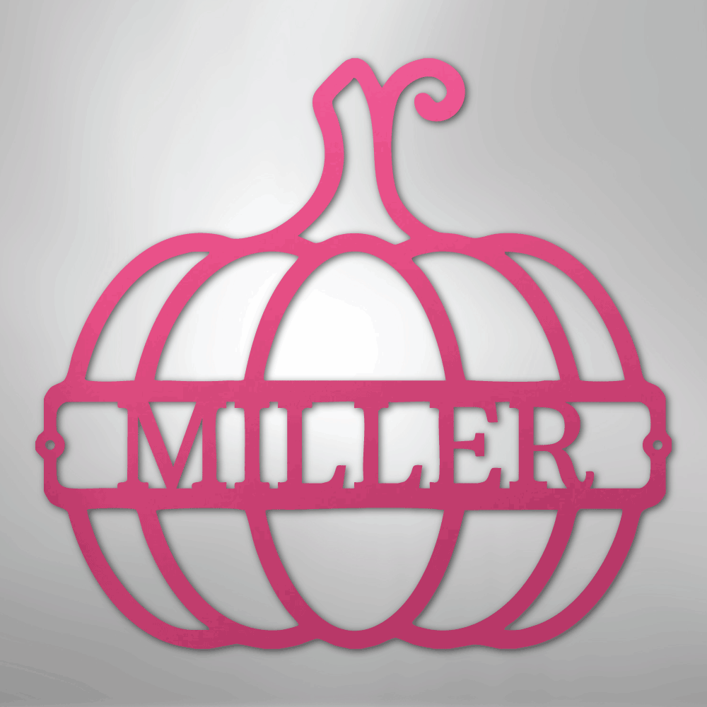 Big Pumpkin Monogram - Steel Sign