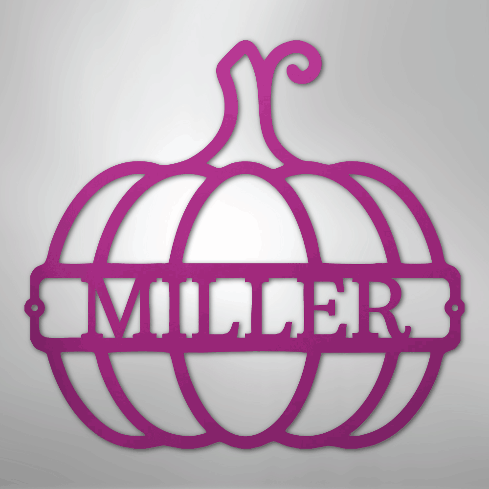 Big Pumpkin Monogram - Steel Sign
