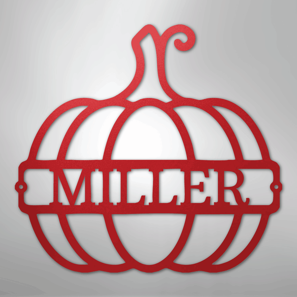 Big Pumpkin Monogram - Steel Sign