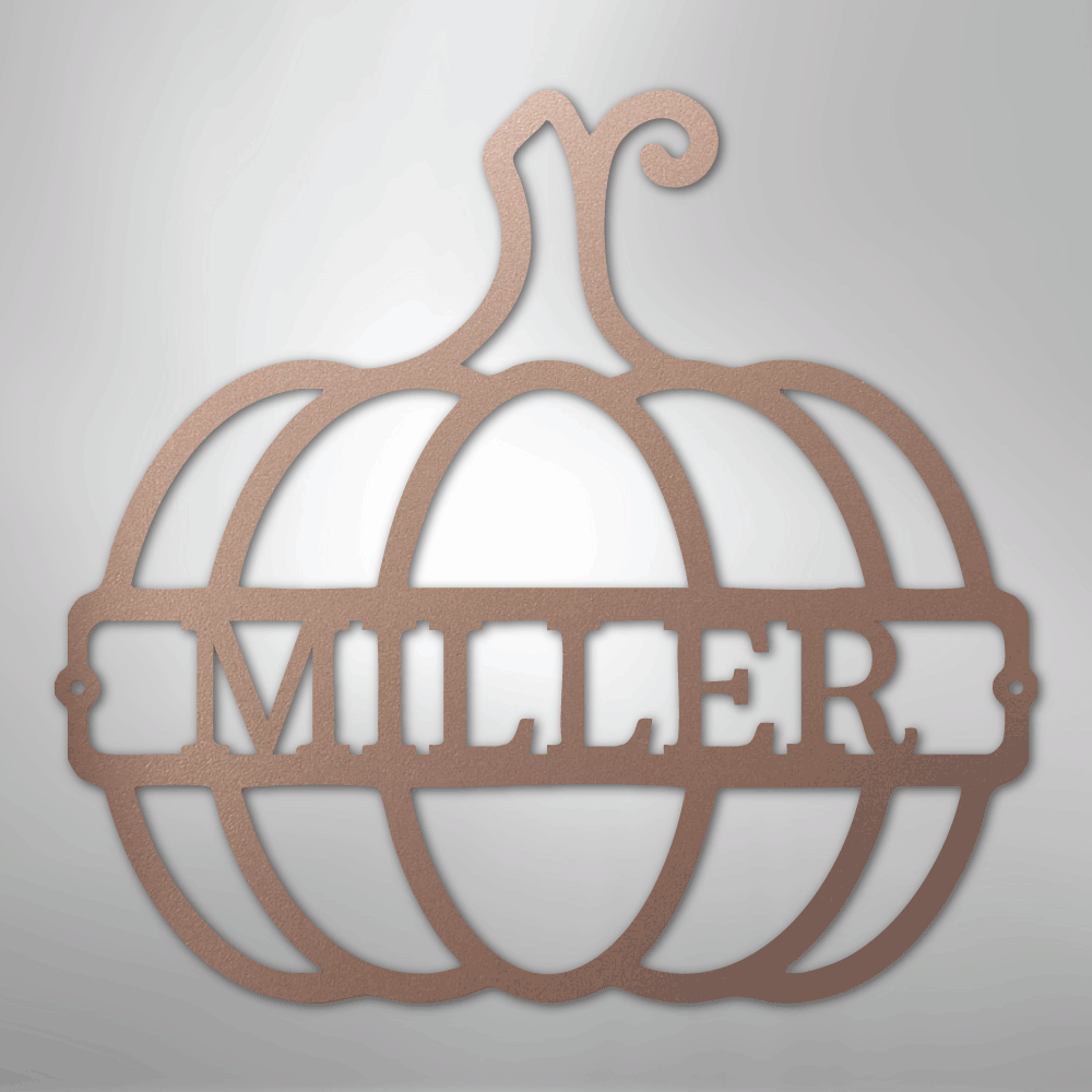 Big Pumpkin Monogram - Steel Sign