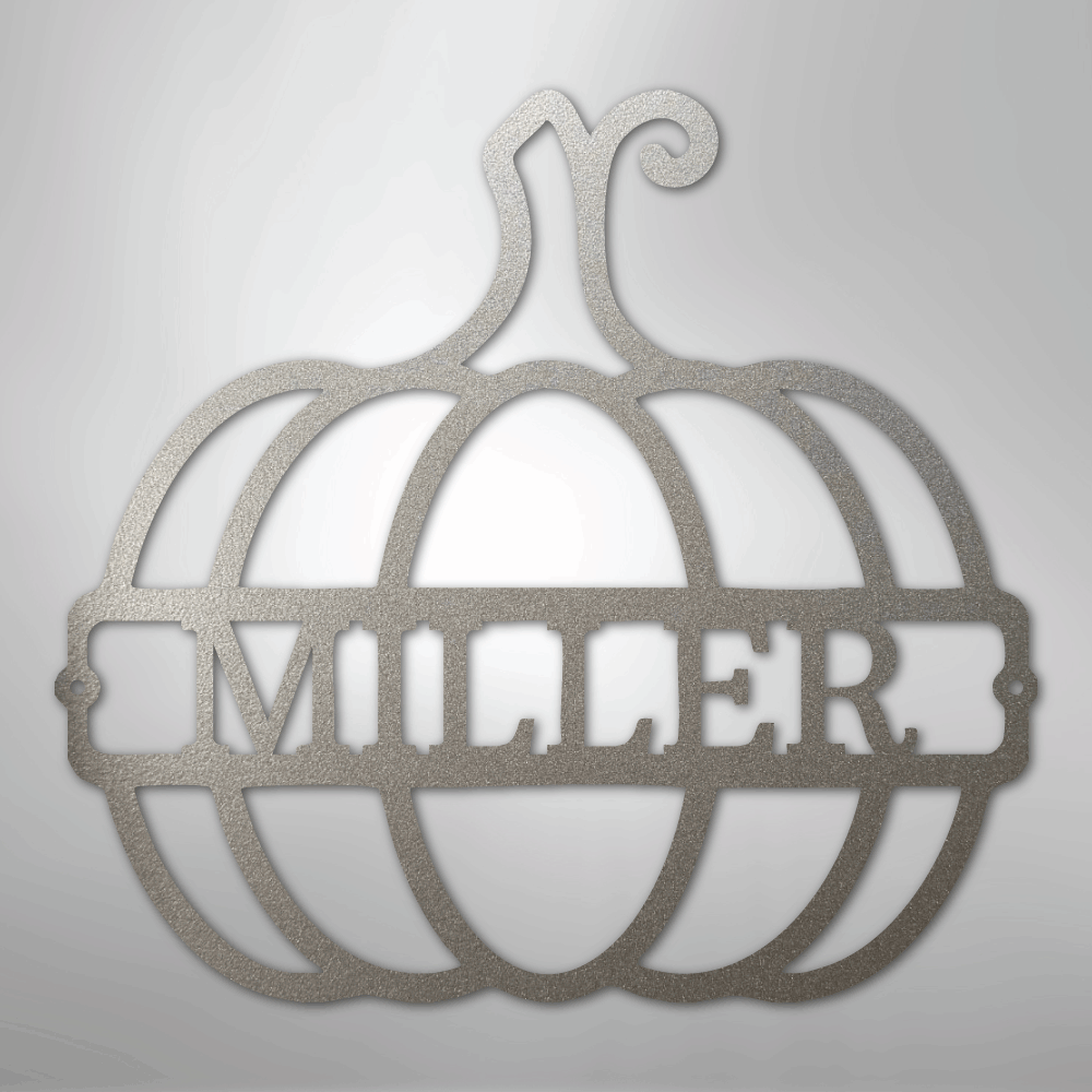 Big Pumpkin Monogram - Steel Sign