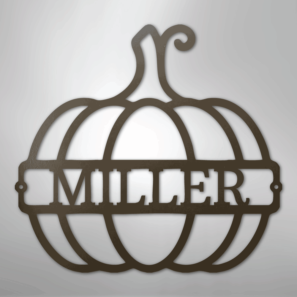 Big Pumpkin Monogram - Steel Sign