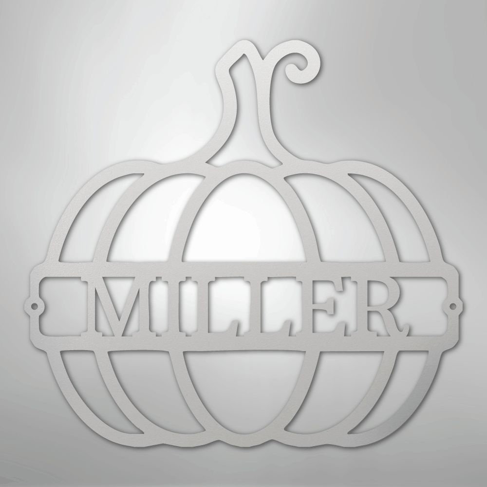 Big Pumpkin Monogram - Steel Sign