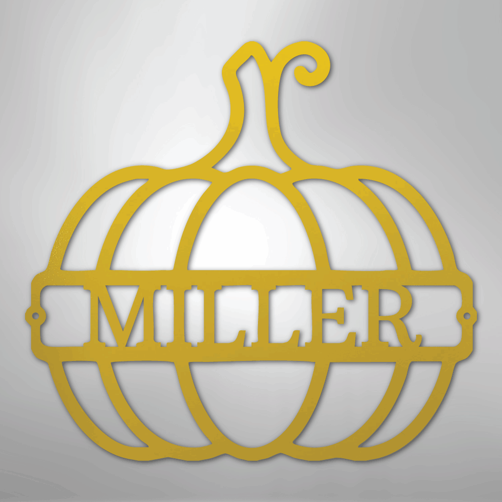 Big Pumpkin Monogram - Steel Sign