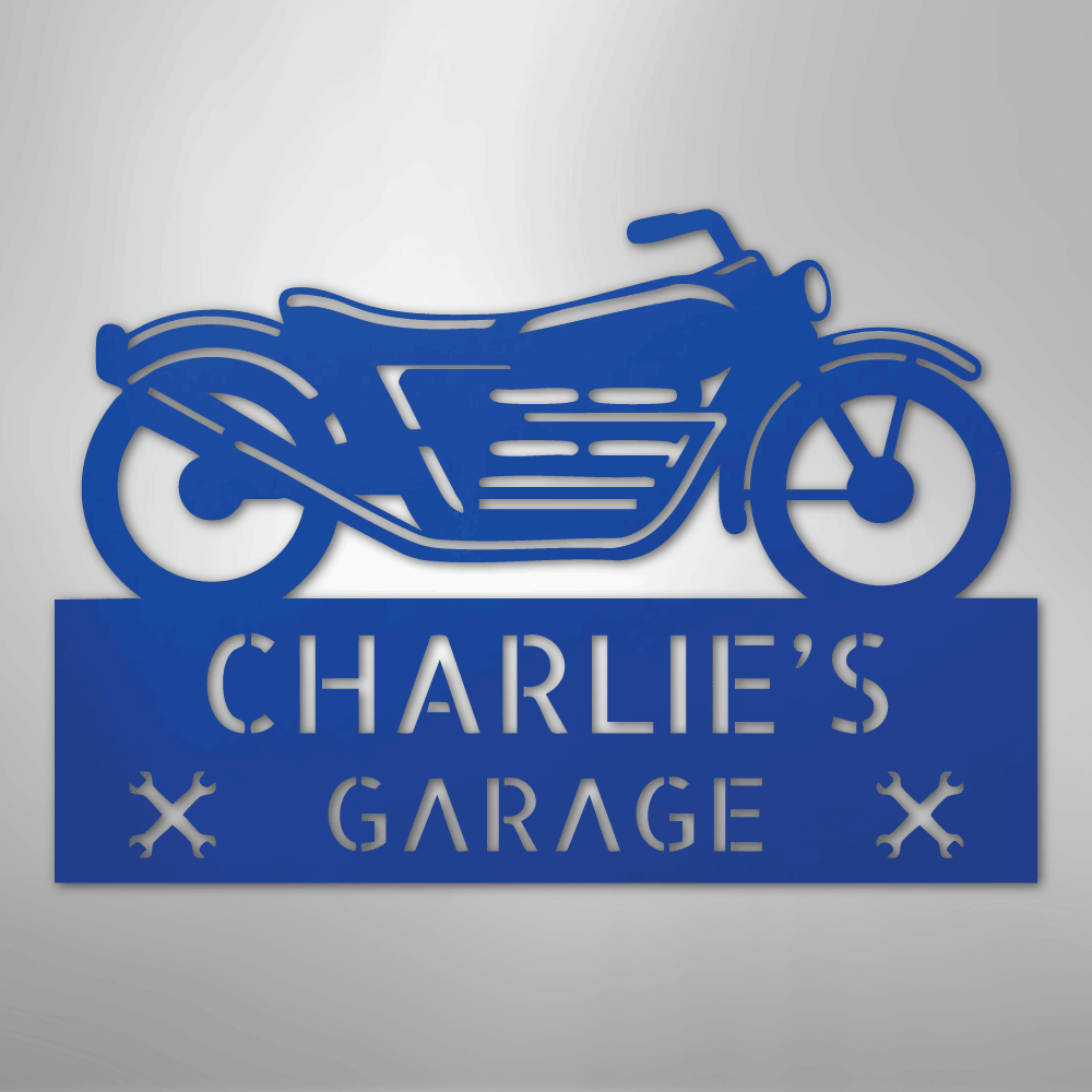 Motorcycle Adventure Monogram - Steel Sign