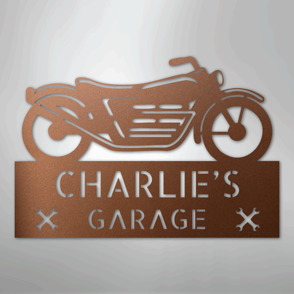 Motorcycle Adventure Monogram - Steel Sign