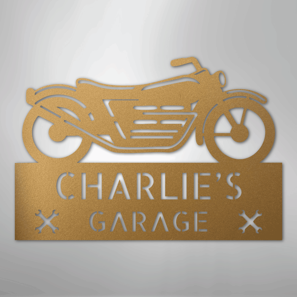 Motorcycle Adventure Monogram - Steel Sign