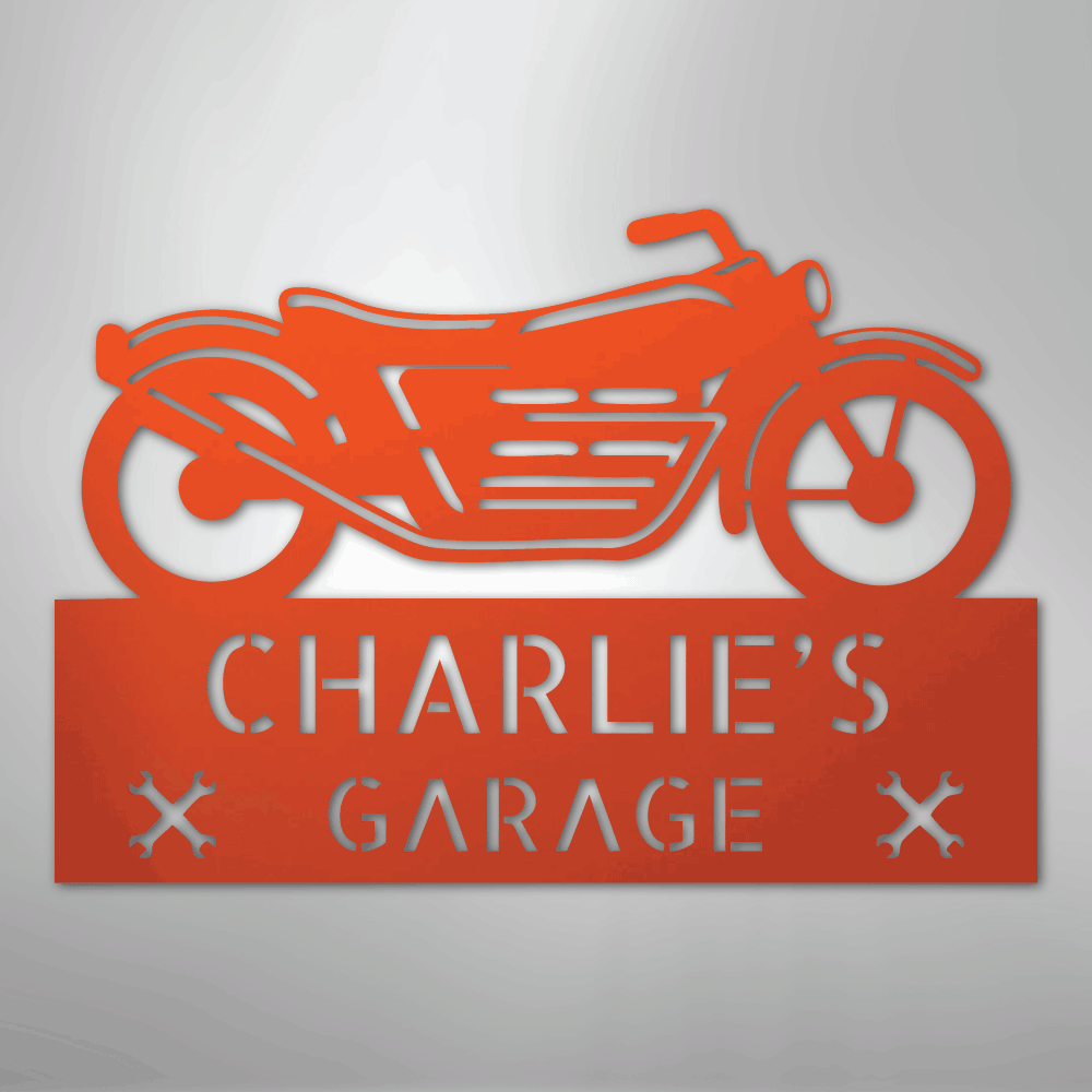 Motorcycle Adventure Monogram - Steel Sign