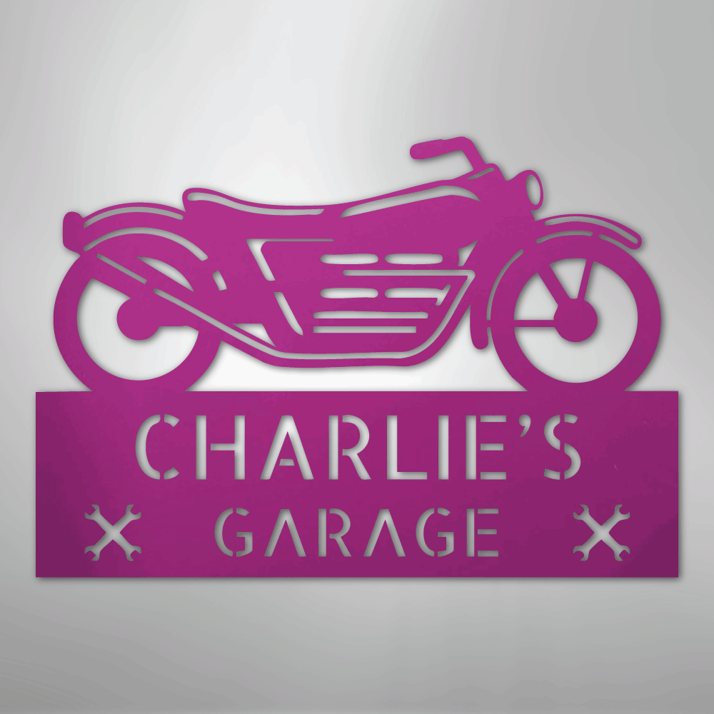 Motorcycle Adventure Monogram - Steel Sign
