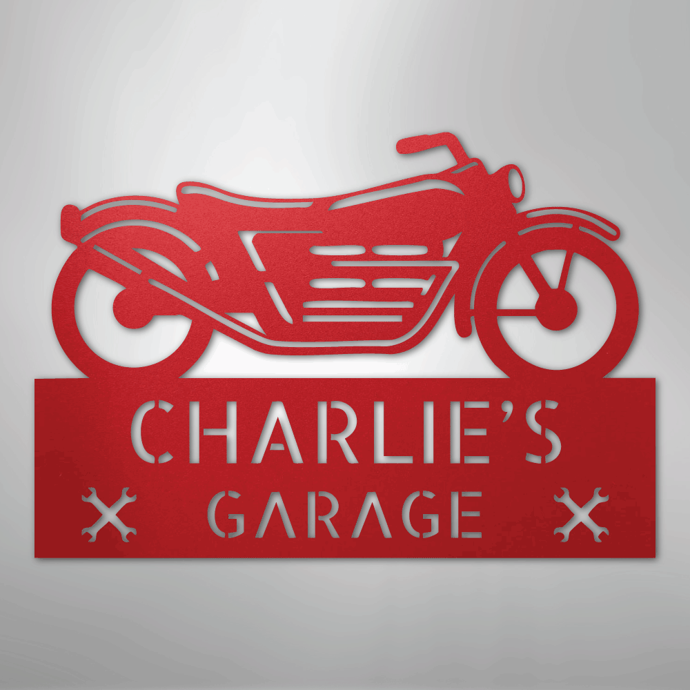 Motorcycle Adventure Monogram - Steel Sign