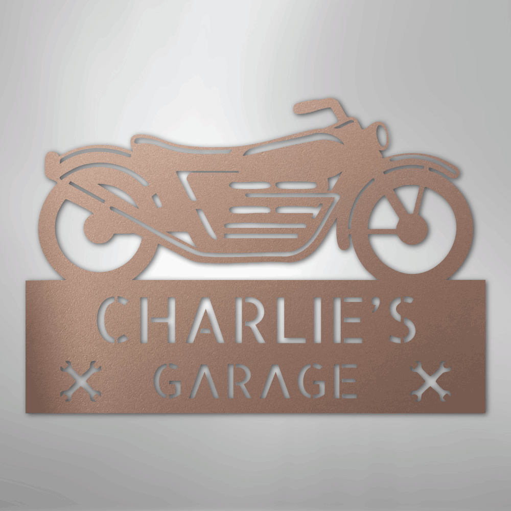 Motorcycle Adventure Monogram - Steel Sign