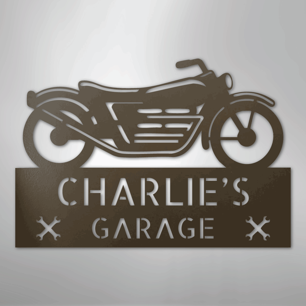 Motorcycle Adventure Monogram - Steel Sign
