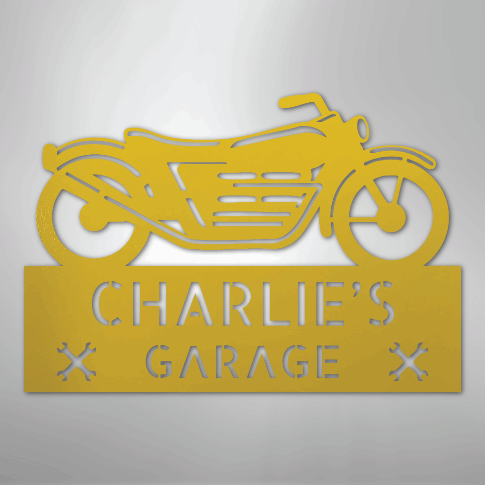 Motorcycle Adventure Monogram - Steel Sign