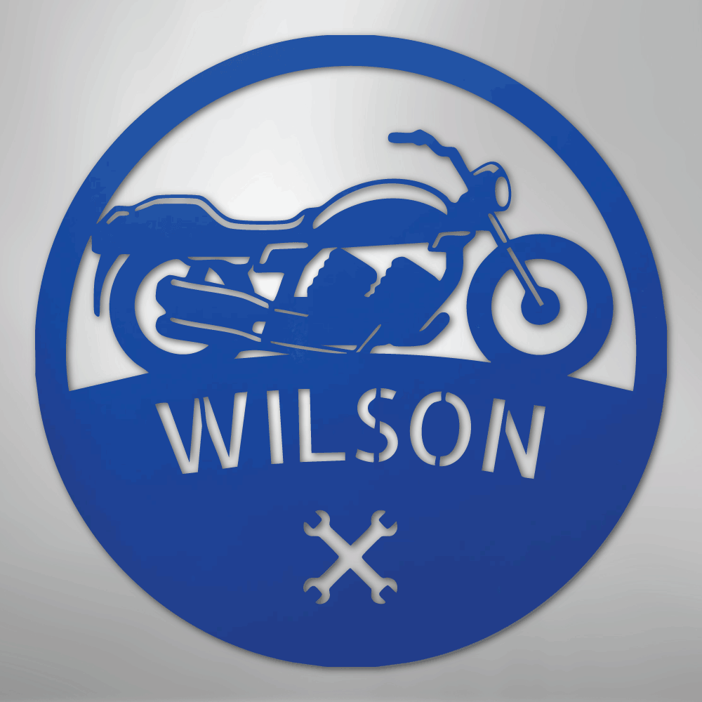 Motorcycle Master Monogram - Steel Sign