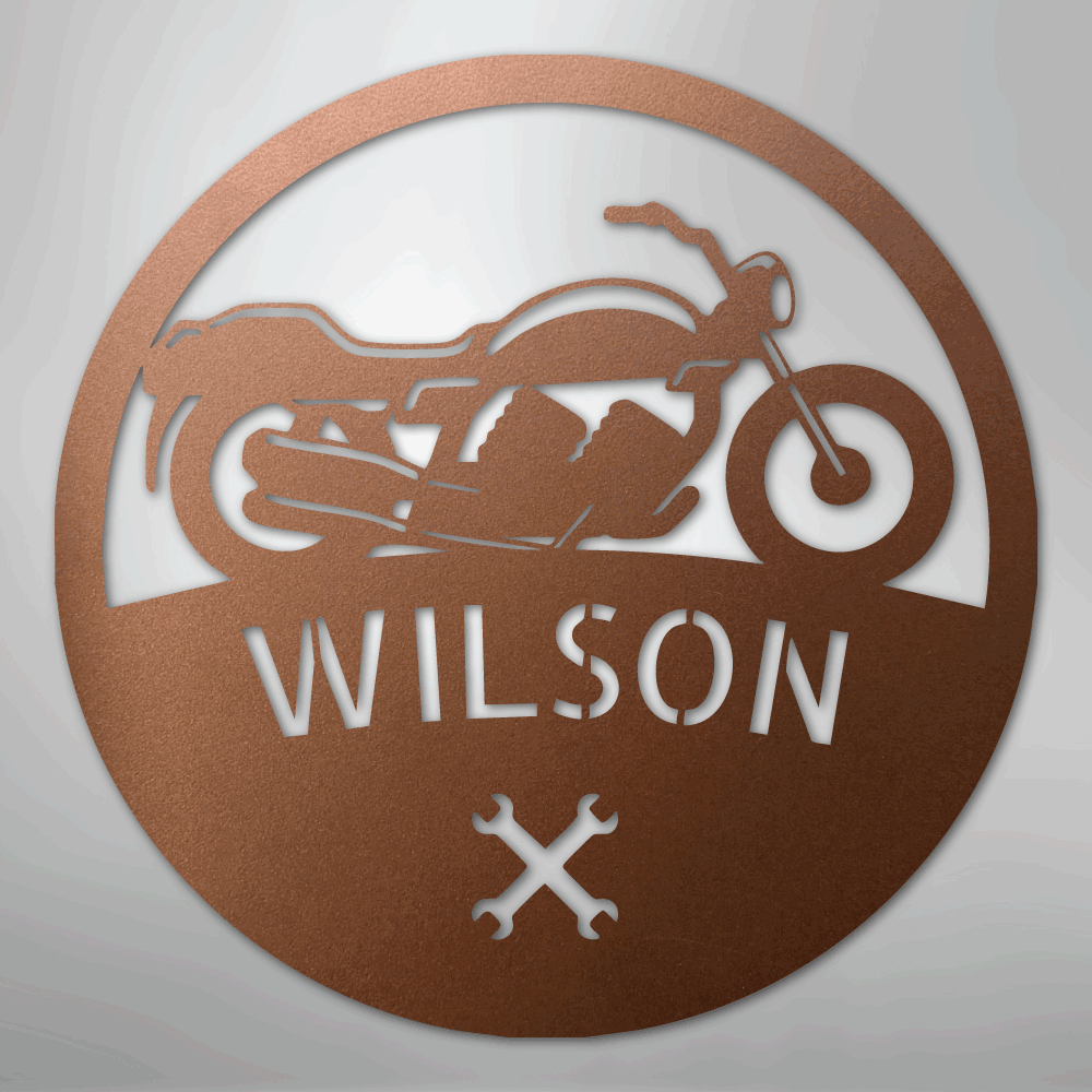 Motorcycle Master Monogram - Steel Sign
