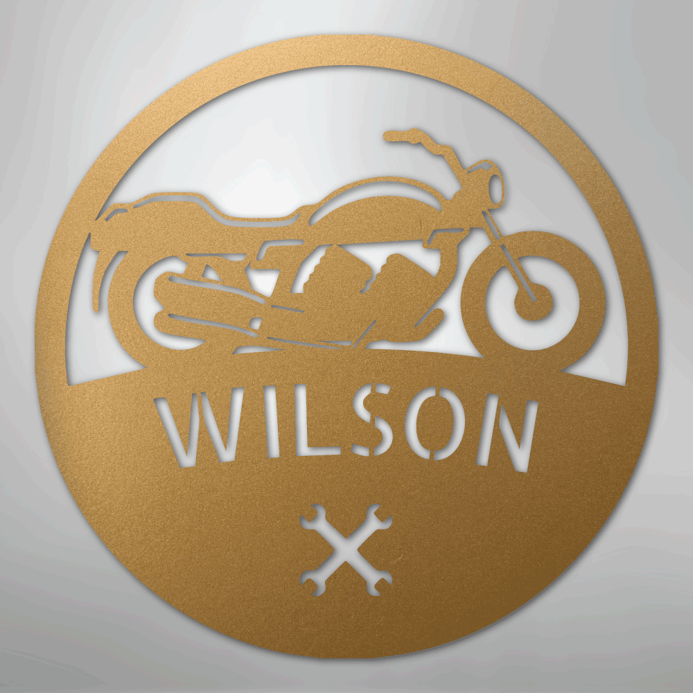 Motorcycle Master Monogram - Steel Sign
