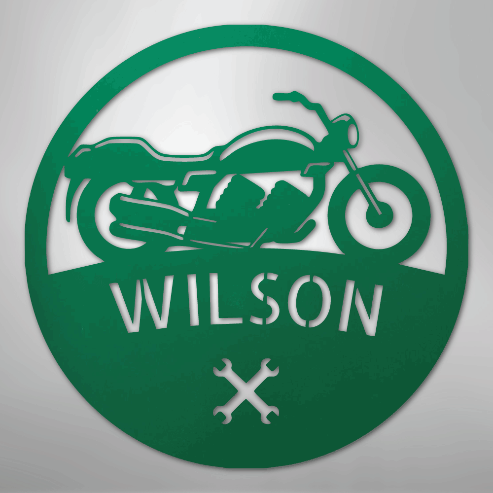 Motorcycle Master Monogram - Steel Sign