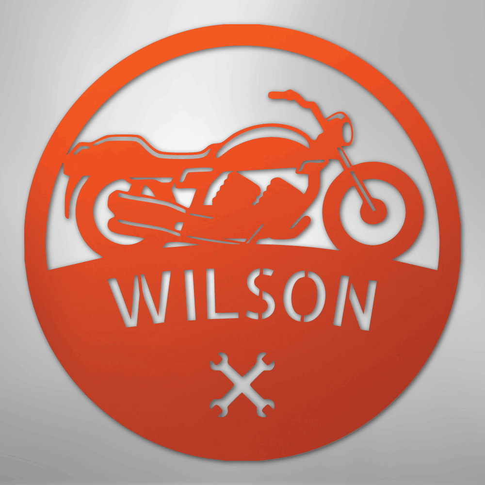 Motorcycle Master Monogram - Steel Sign