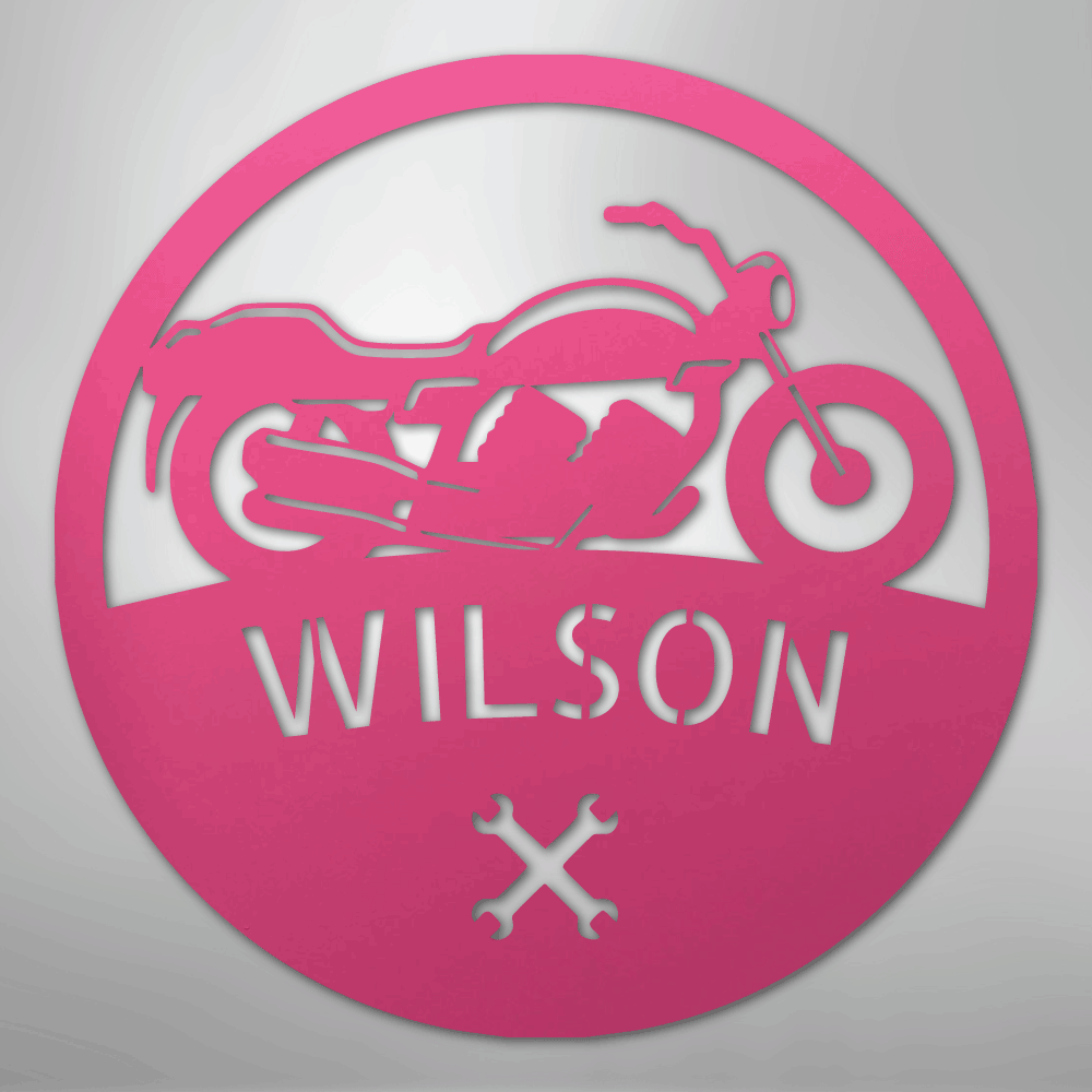Motorcycle Master Monogram - Steel Sign