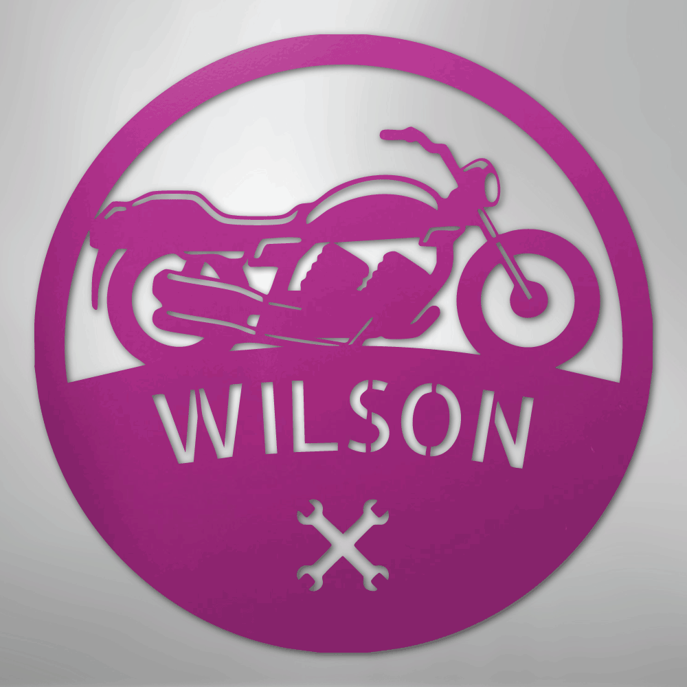 Motorcycle Master Monogram - Steel Sign
