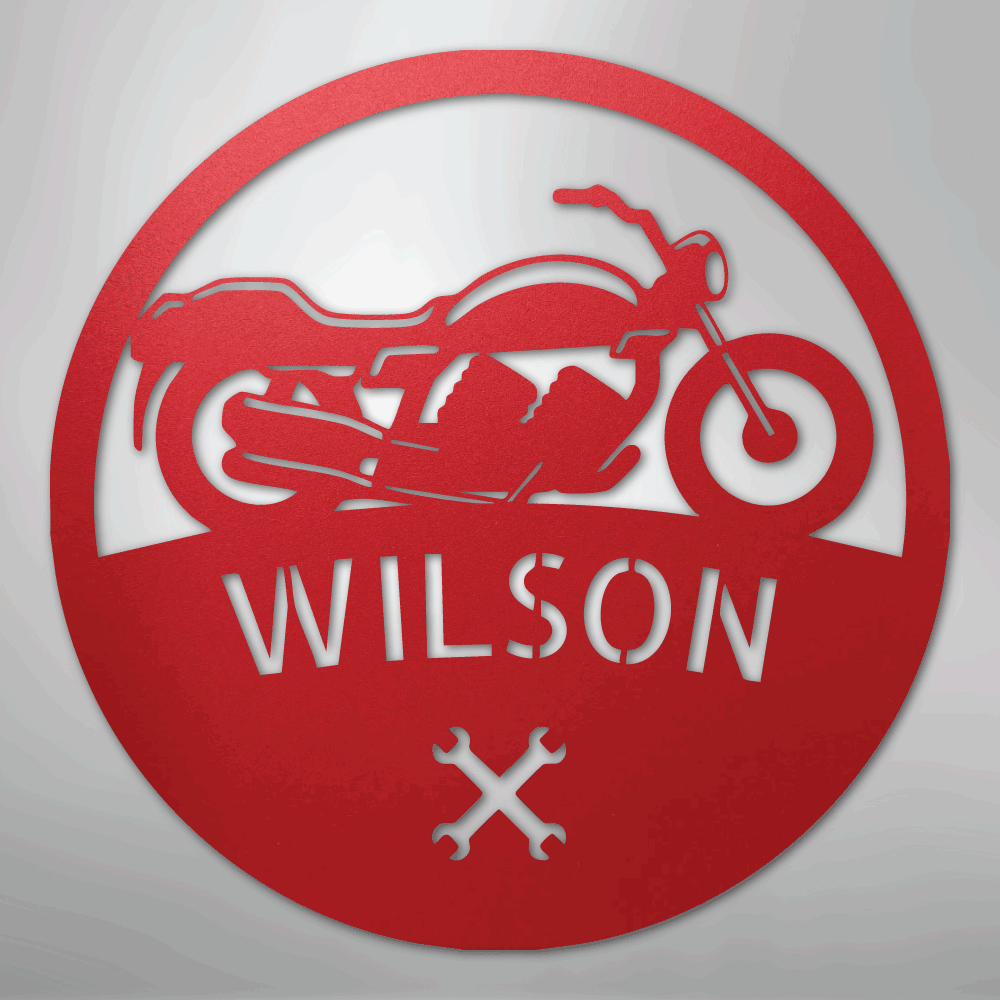 Motorcycle Master Monogram - Steel Sign