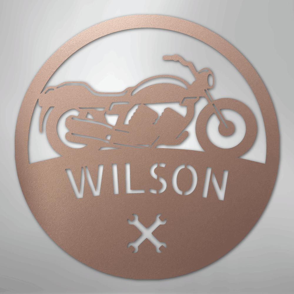 Motorcycle Master Monogram - Steel Sign