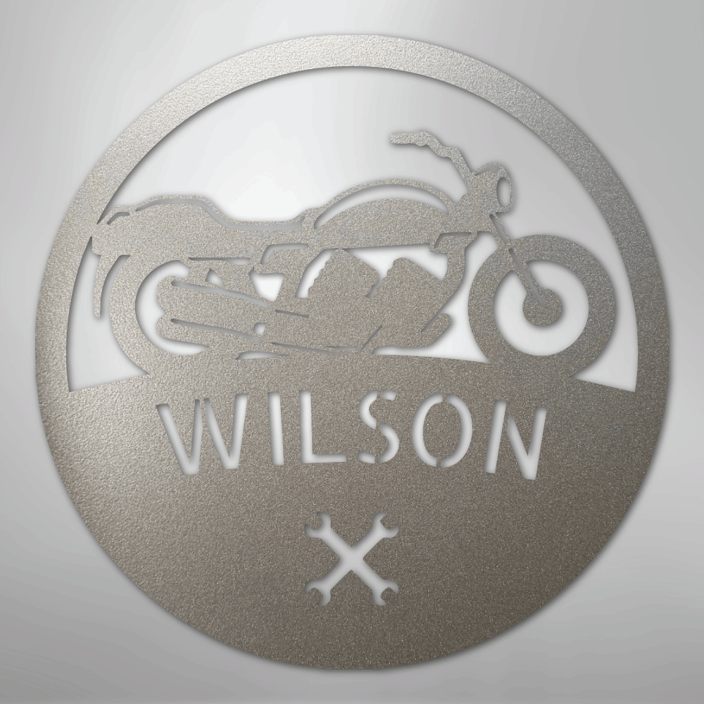 Motorcycle Master Monogram - Steel Sign