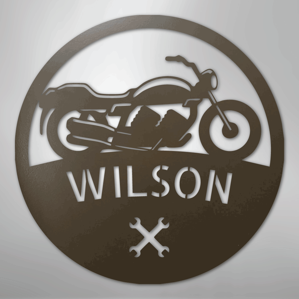 Motorcycle Master Monogram - Steel Sign