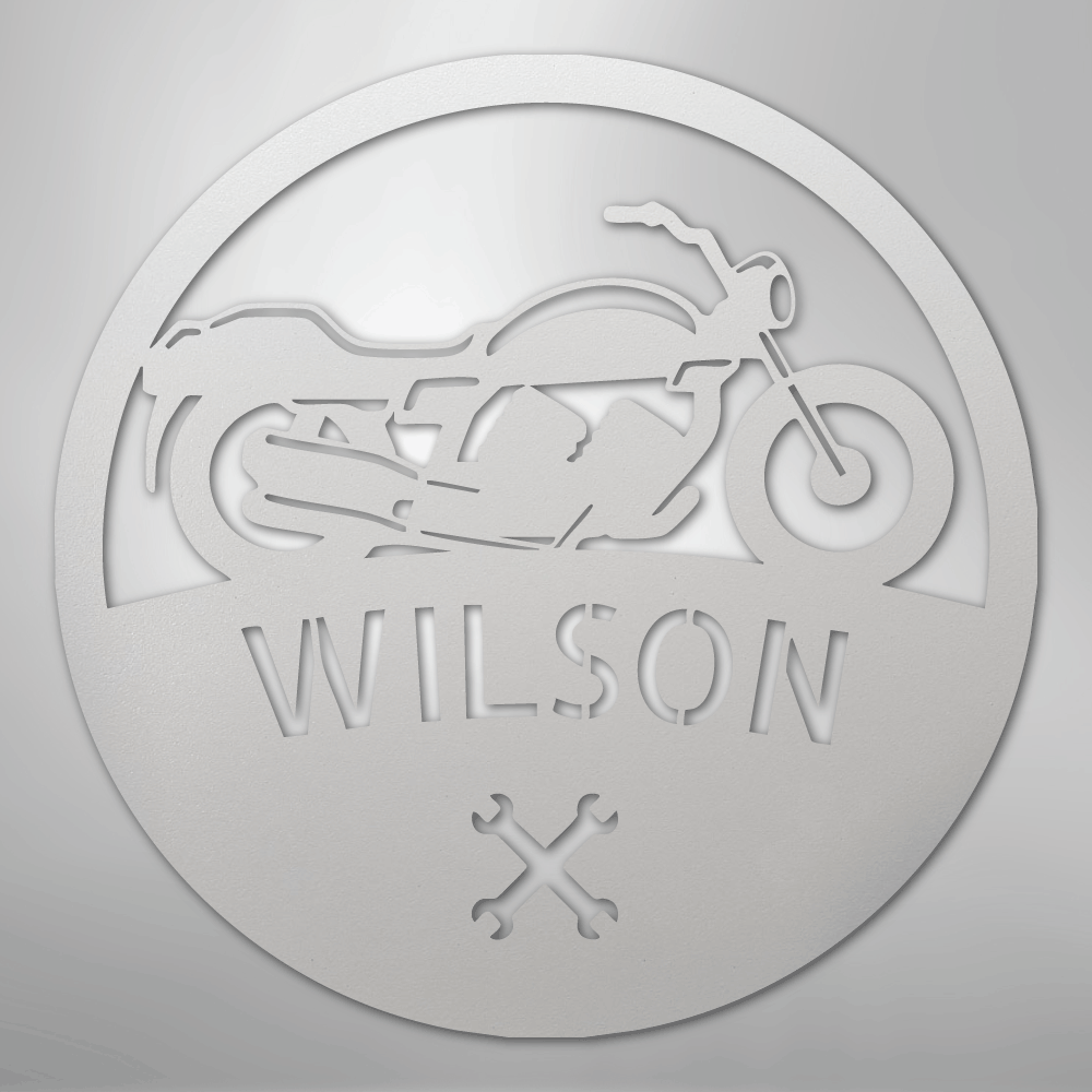 Motorcycle Master Monogram - Steel Sign