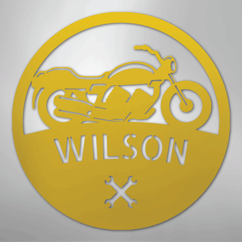 Motorcycle Master Monogram - Steel Sign