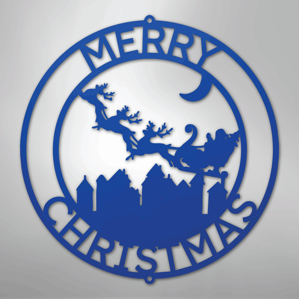 Santas Delivery Monogram - Steel Sign