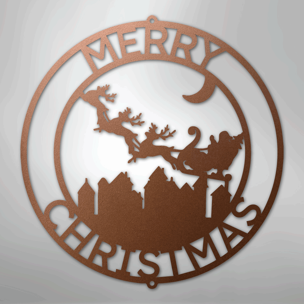 Santas Delivery Monogram - Steel Sign